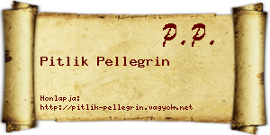 Pitlik Pellegrin névjegykártya